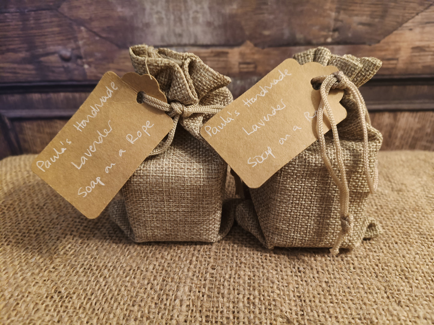 Lavender soap on a rope